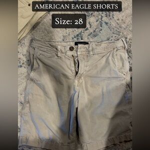 American Eagle Outfitters Tan Flat Front Men Shorts